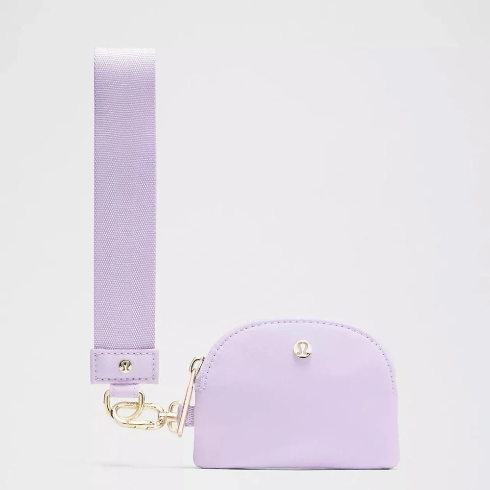 Lululemon Dual Pouch Wristlet- Lavender Frost/White